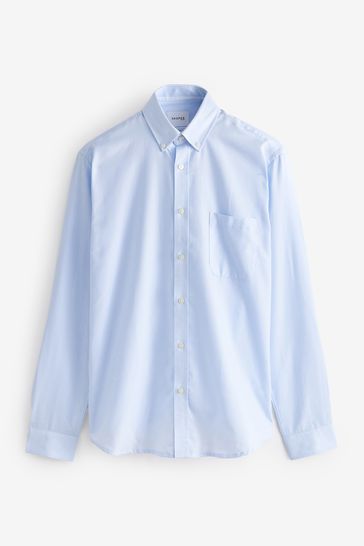 Skopes Tailored Fit Blue Pinpoint Easy-Care Formal Shirt