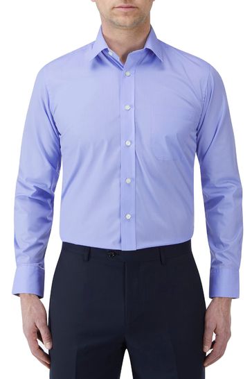 Skopes Tailored Fit Blue Easy-Care Formal Shirt