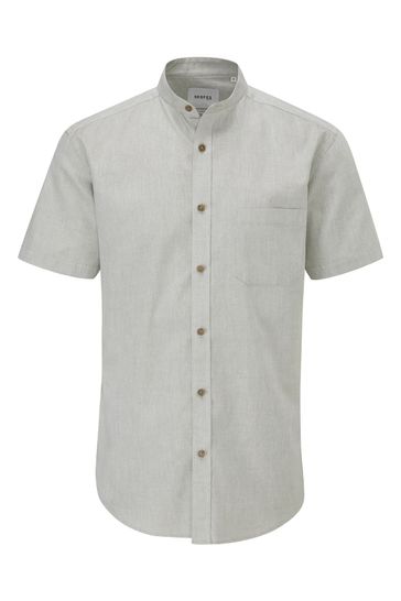 Skopes Tailored Fit Khaki Pinpoint Cotton Casual Shirt