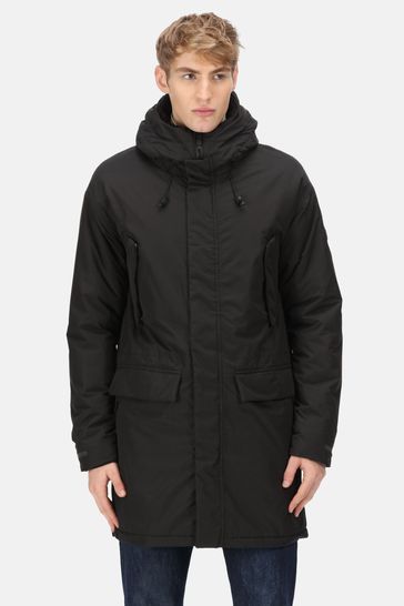 Regatta Tavaris Longline Waterproof Insulated Black Jacket