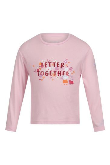 Regatta Pink Peppa Pig Long Sleeve Graphic T-Shirt