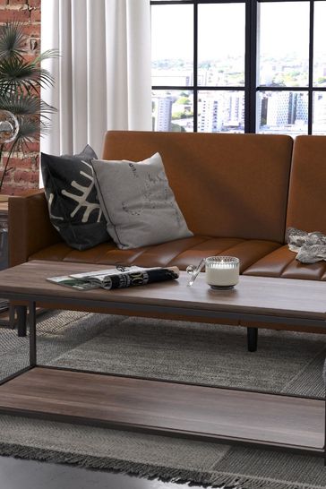 Dorel Home Weathered Oak Europe Quincy Coffee Table