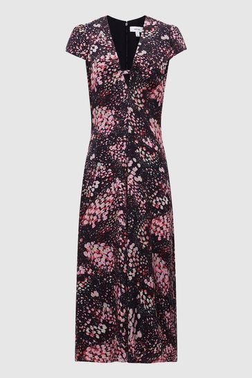 Aliyah crepe clearance floral maxi dress