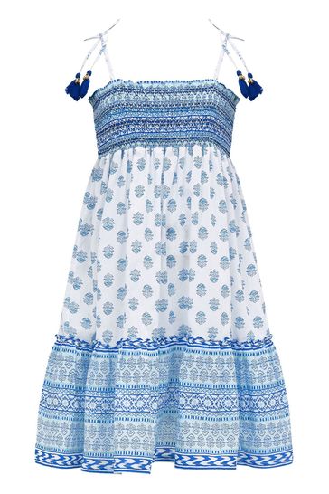 Blue shop bell dress