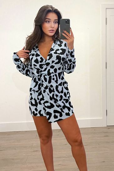 Ax paris animal hotsell print wrap dress