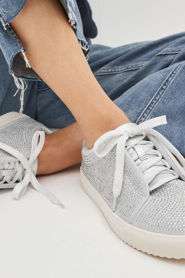 Buy Forever Comfort Bling Chunky Lace Up Trainers from the Laura