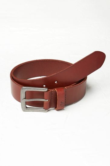 FatFace Brown Italian Leather Belt