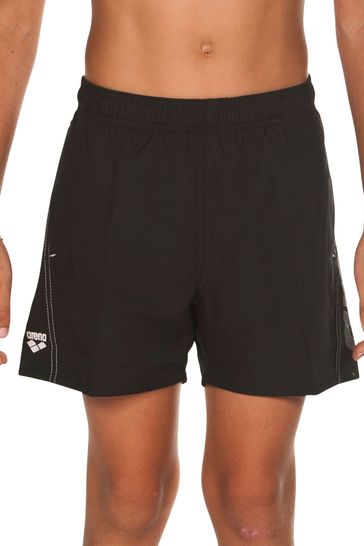 Arena Junior Fundamentals Logo Black Boxers
