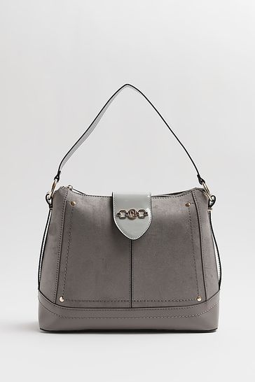 River island grey bag sale