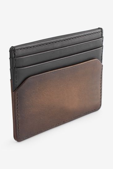 Tan Brown Signature Leather Cardholder