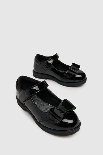 Buy Schuh Laughter Patent Black Bow Shoes from Next Singapore