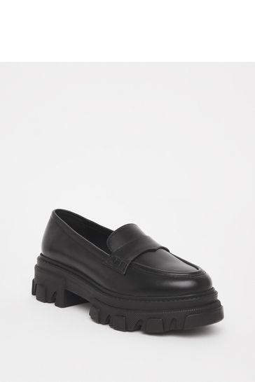 Simply Be Messina Wide Black Loafers