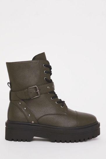 Simply Be Green Sassari Extra Wide Boots