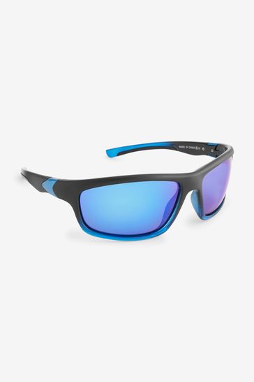 Blue black sunglasses discount