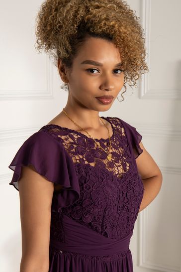 Jolie moi purple lace on sale dress