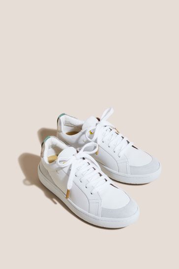 White Stuff Leather White Suede Trainers