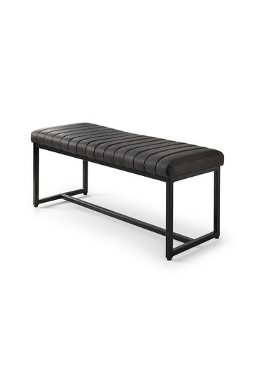 Bourgoin faux outlet leather bench