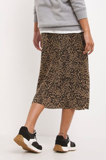Buy JD Williams Animal Black Pleated Skirt from Next Poland