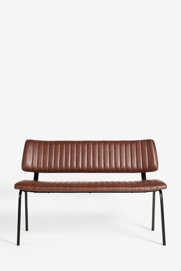 Leather bench outlet with arms