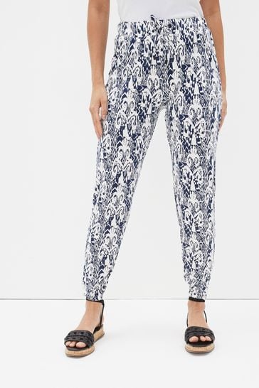 Buy Blue Aztec Print Jersey Joggers from Next Luxembourg