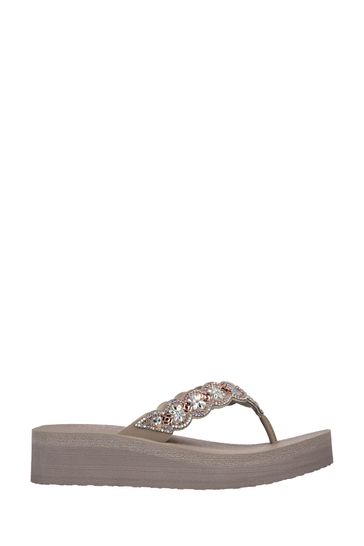 Skechers vinyasa 2024 wedge flip flop