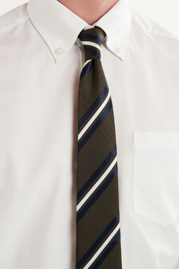 Forest Green Stripe Pattern Tie