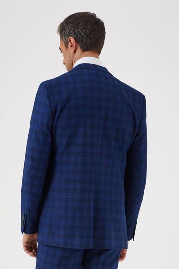 Blue new arrivals check coat