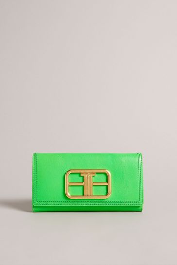 Ted Baker Green Tikay Statement Hardware Leather Purse