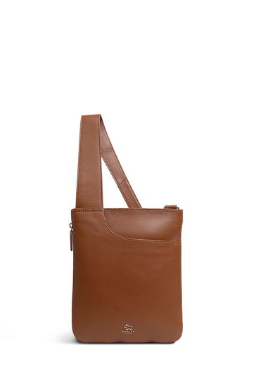 Radley London Medium Pockets Zip Around Cross-Body Brown Bag