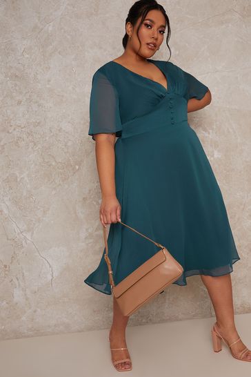 Buy Chi Chi London Green Curve Oria Midi Dress from the Next UK online shop