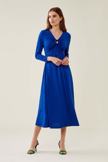 Finery Hessa Midi Cobalt Blue Jersey Dress