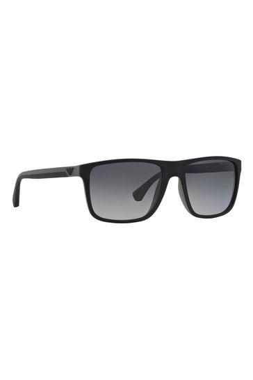 Emporio Armani Black Polarised Lens Sunglasses