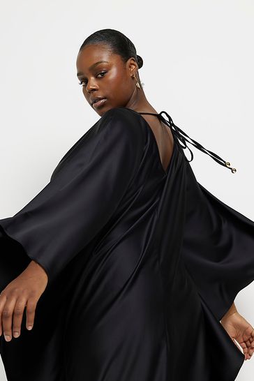 Buy River Island Black Glam Swamp Dress from Next Luxembourg
