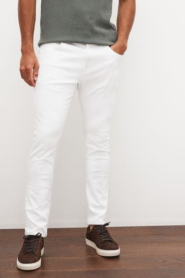 White Skinny Coloured Stretch Jeans