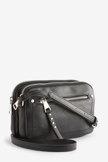 Black stud on sale cross body bag
