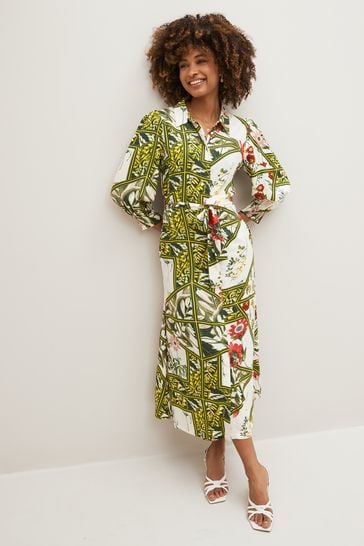 Next palm print dress sales