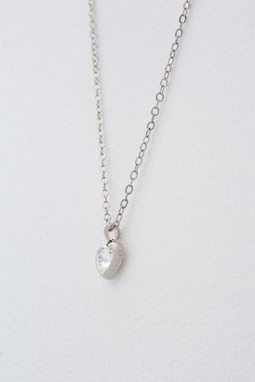 Buy HANNELA Crystal Heart Pendant Necklace For Women from Next