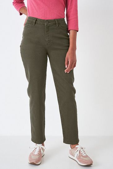 Crew Clothing Company Khaki Brompton Twill Trousers