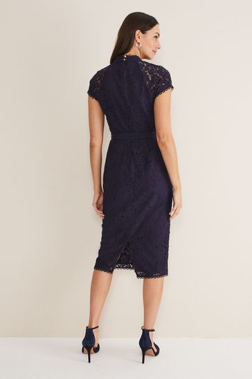 Phase eight blue lace top dress