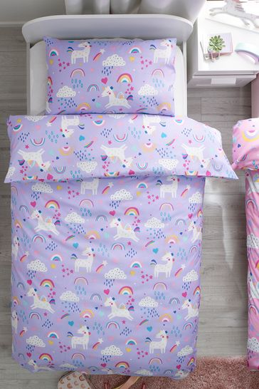 Buy 2 Pack Multi Unicorn Duvet Cover and Pillowcase Set from Next Netherlands