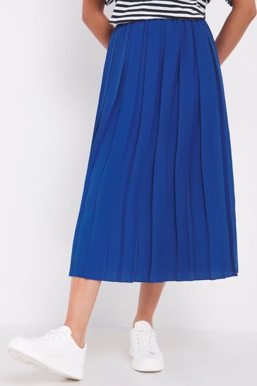JD Williams Blue Cobalt Box Pleat Skirt