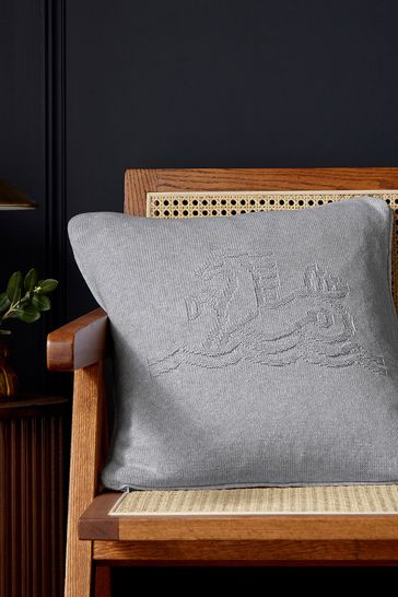 Bedeck of Belfast Silver Signature Knit Cushion