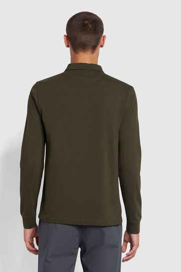 Buy Farah Green Haslam Long Sleeve Polo Shirt from Next Spain