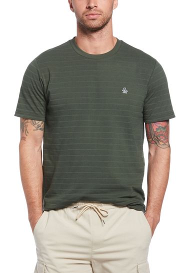 Original Penguin Green Striped T-Shirt