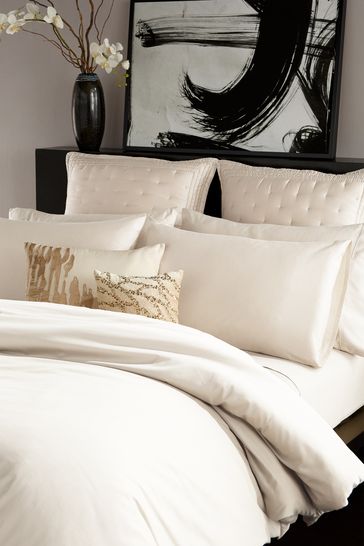 Donna Karan Set of 2 Cream Silk Indulgence Pillowcases