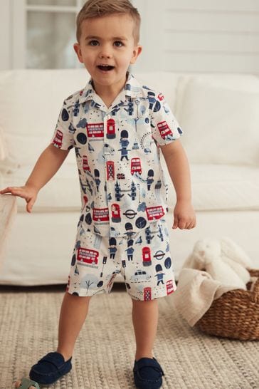 London Button Through Short Pyjamas 9mths 12yrs