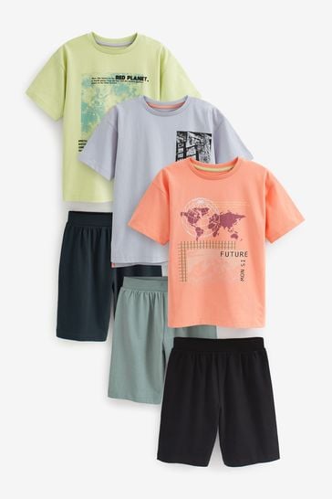Fluro Orange Short Pyjamas 3 Pack (3-16yrs)