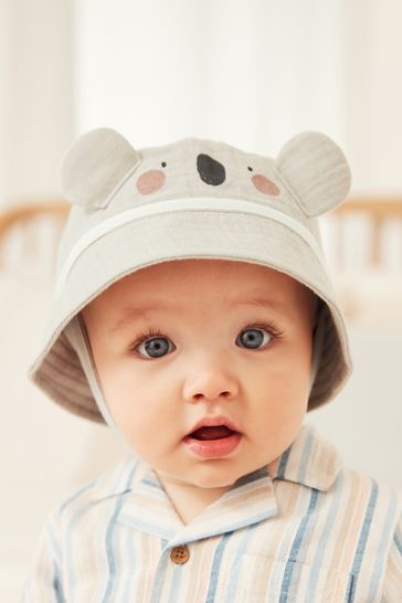 Buy Grey Character Baby Bucket Hat 0mths 2yrs from Next Netherlands