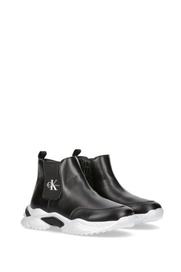 Buy Calvin Klein Jeans Contrast Sole Chelsea Black Boots from Next