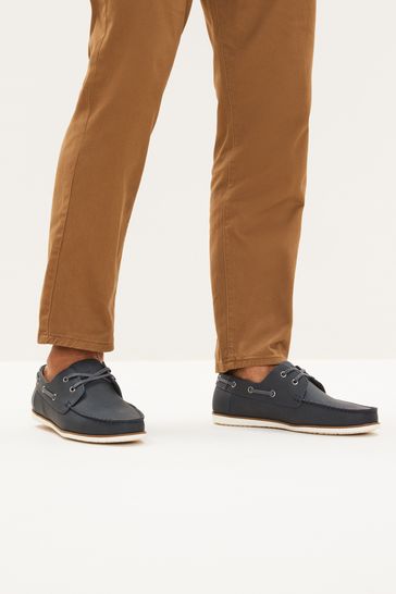 Navy Blue Boat Shoes
